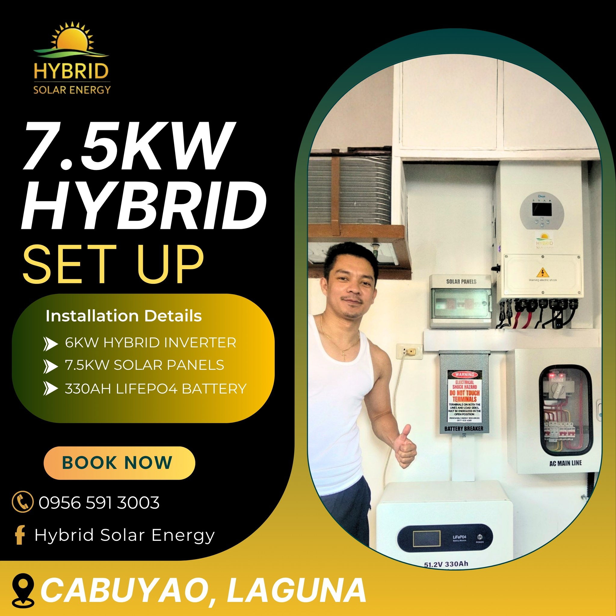 7.5kW Hybrid setup installation in Cabuyao Laguna