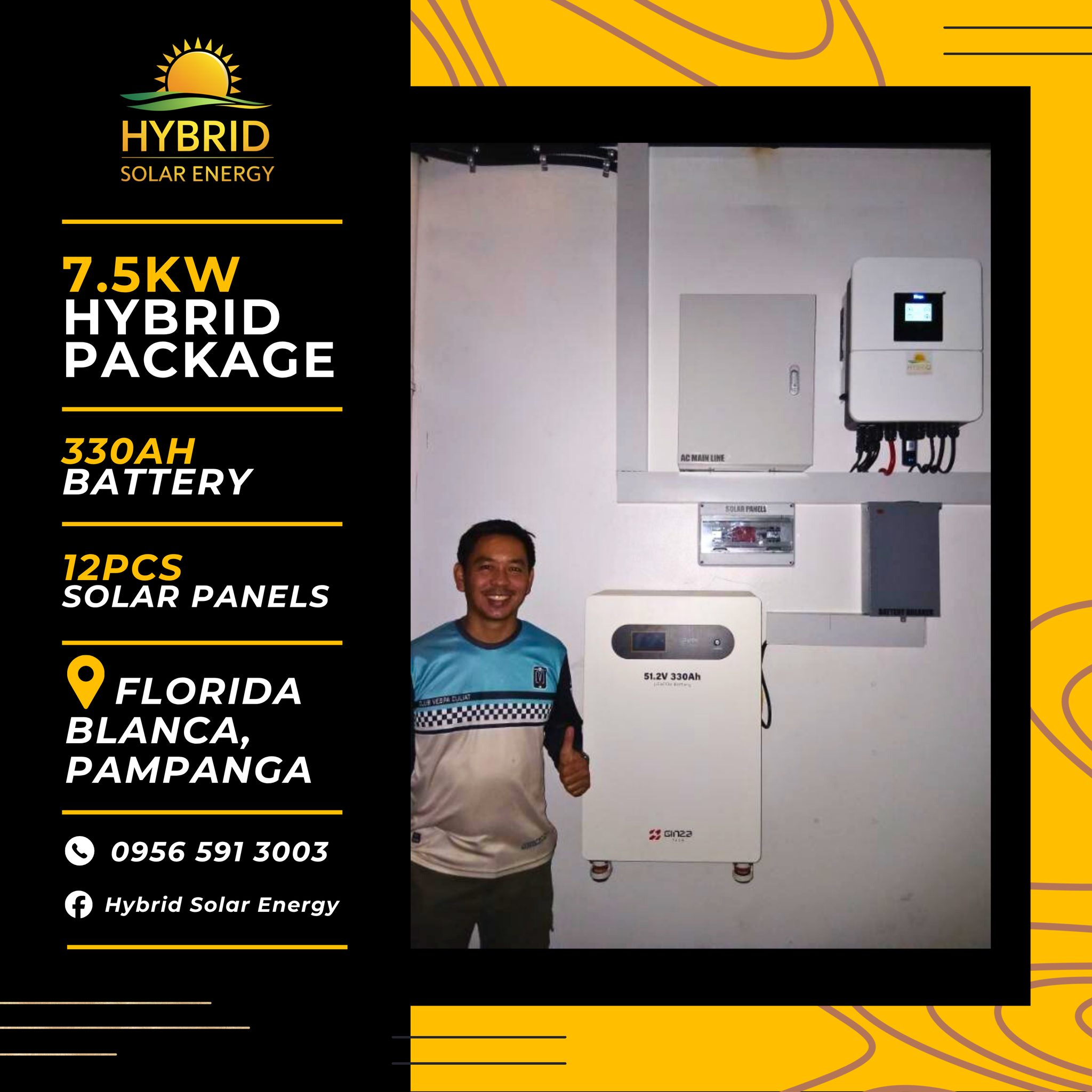 7.5kW Hybrid package installation in Florida Blanca Pampanga