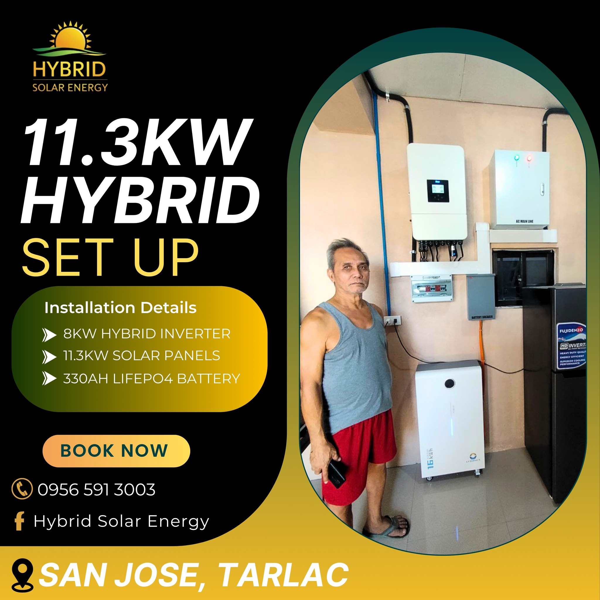 11.3kW Hybrid setup installation in San Jose Tarlac
